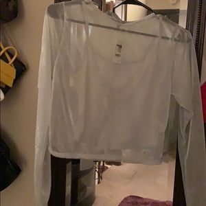 Silver Crop top